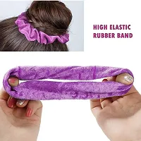 Hair Scrunchies Velvet Elastic  (6 PCS ) Multicolor-thumb2