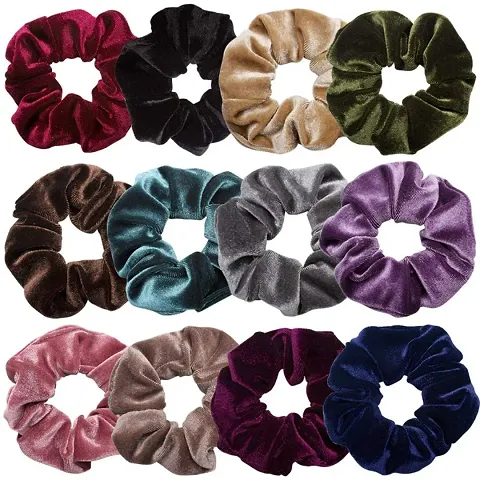 FAMEZA40 pcs Hair Scrunchies Velvet Elastics Bobbles Ponytail Holder Hair Bands Scrunchie Tie Ropes Scrunchy for Women Hair Accessories Great Gift for Halloween,Thanksgiving day and Christmas (