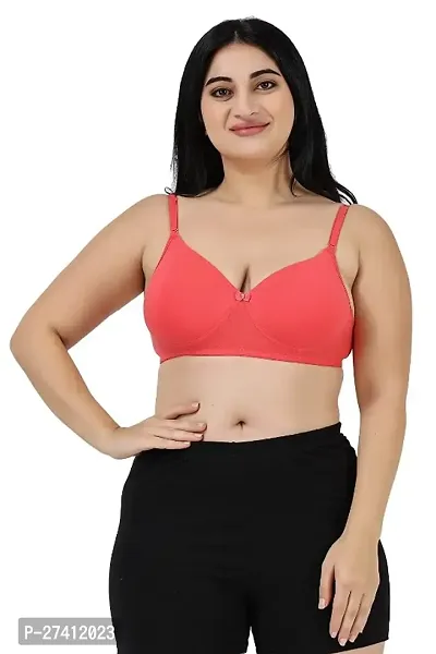 lovingcare Rose Comfy Womens Lightly-Padded Full Coverge Seamless Bra/Transparent Shoulder Straps Bra for Women/full coverage light padded bra for women(BRZ0013)