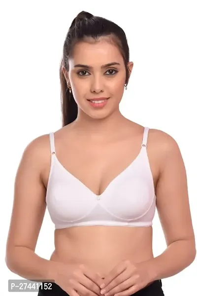 Classic Cotton Blend Solid Bra for Women