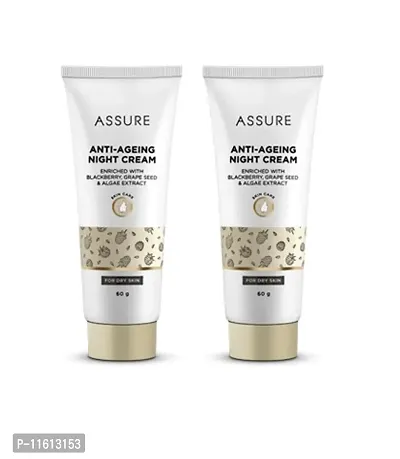 Anti Ageing Night Cream Enriched with Blackberry 60g For Dry Skin Pack of 2-thumb0