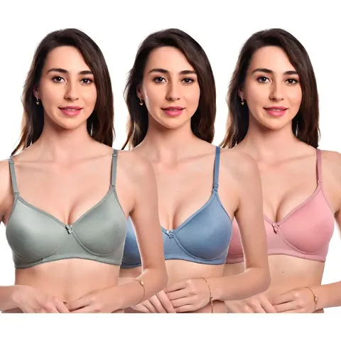 Solid Padded Bras Combo 3,4