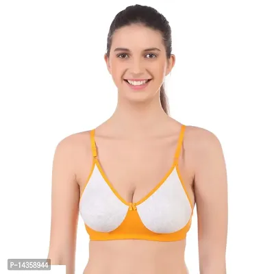 Stylish White Cotton Solid Bras For Women Pack of 1