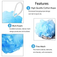 ClubComfort Bath Shower Loofah Sponge Pouf Body Scrubber Exfoliator| Bathing Round Loofah for Men and Women| Ultra Soft Round Bath Sponge Loofah/Scrub (4)-thumb2