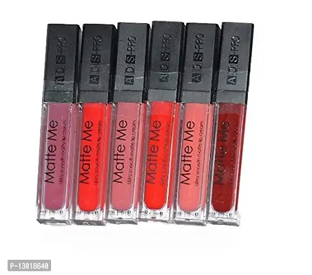 ClubComfort? ADS-PRO Ultra Smooth Matte Me Liquid Lipstick (Multi-colored) (Pack of 6pcs)