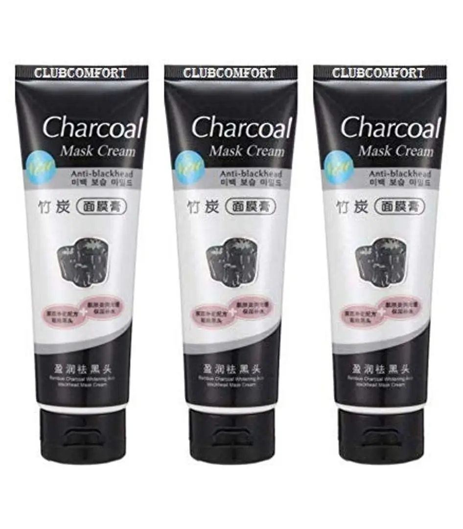 om ødemark Aske Buy Anti Blackhead Charcoal Face Mask Cream (130 Gm Each Tube) Pack Of 3 -  Lowest price in India| GlowRoad