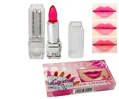 Shimmery Pink Color Change Gel Lipstick 3 Pieces (1 Red, 1 Pink, 1 Orange)-thumb1