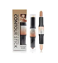 Highlighter And Contour 8 Shades Concealer Palette And 3D Contour Stick Pack Of 2-thumb1