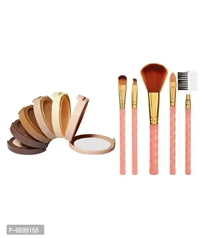 Trendy Cream Concealer 5 In 1 With Makeup Brush Set Of 5 100 Gm