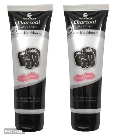 Charcoal Face Tech Face Mask Cream 260 Gm Pack Of 2-thumb0