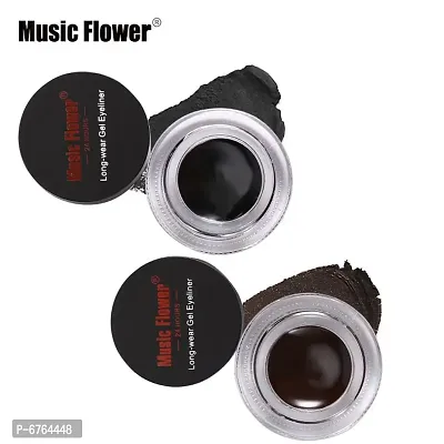 Music Flower Music Flower Long Lasting Gel Eyeliner Black  Brown 45-thumb0