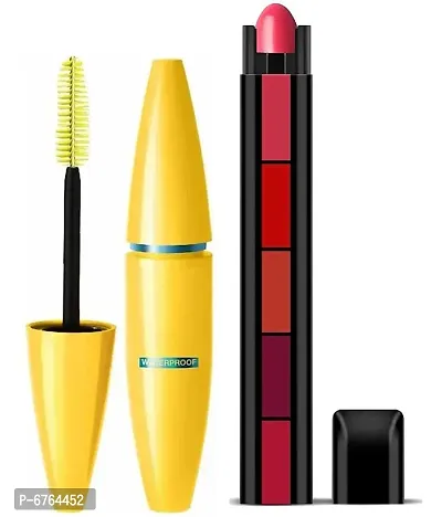 Lenon Beauty Black Mascara  5 Step Creme Lipstick Multi Pack Of 2 20 G
