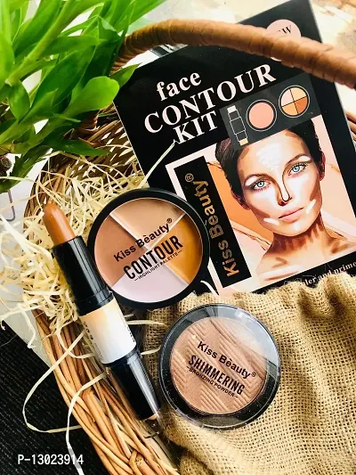 ClubComfort� Beauty Face Contour+Concealer+Bronzer Kit 23001 3 in 1 Set Multicolor