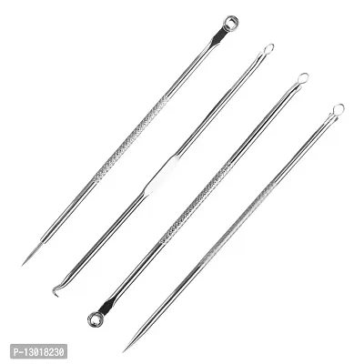 ClubComfort Stainless Steel Blackhead Pimple Blemish Extractor/Remover Tool (4.72-inch) - Set of 4