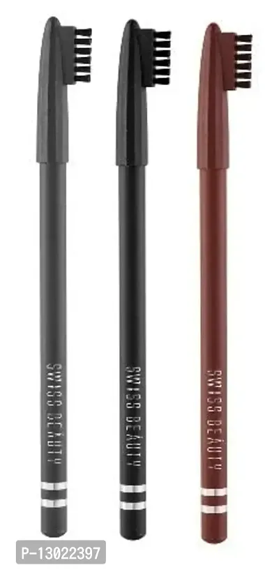 ClubComfort� Beauty Black, Grey, Brown Eye Brown Pencil With Eyebrow & Gel Eyeliner-thumb2