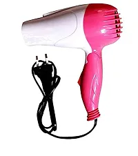 ClubComfort Hair Dryer With Fold Able Handle And Mini Hair Straightener Travel Friendly Pack Of 2, Pink-thumb3