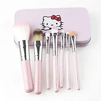 ClubComfort Kitty Makeup Brush with Pink Makeup Blender (8pcs)-thumb1