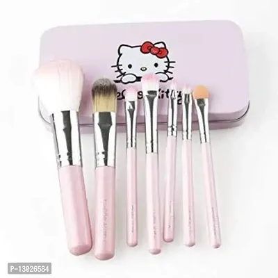 ClubComfort Kitty Makeup Brush with Pink Makeup Blender (8pcs)-thumb2