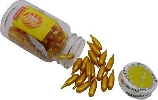 Animate Aloe Vera And Vitamin E Capsules Facial Oil Combo 120 capsul Gold Green-thumb1