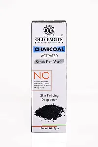 OLD HABITS Charcoal Actvated Scrub Facewash | All Skin Types Natural Energizing / Cleansing Face Wash for Men & Women | 100 ml-thumb4