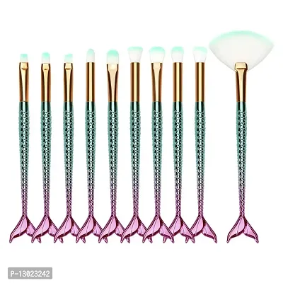 ClubComfort Eye Makeup Brushes Mermaid Eye Brush 10 pcs Set-thumb0