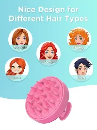 Manual Hair Shampoo Scrubber Brush, Silicone Scalp Massager, Waterproof Shower Scalp Scrubber Tool for Hair Growth, Gentle Exfoliating and Massage for Men and Women, Multicolour-thumb4