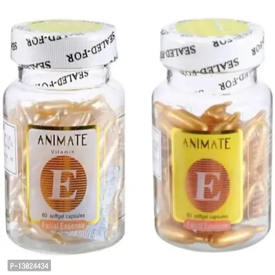 Animate Aloe Vera And Vitamin E Capsules Facial Oil Combo 120 capsul GOLD-thumb0