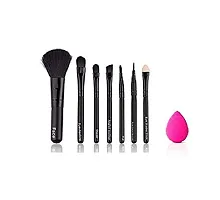 ClubComfort Makeup Brush Set of 7 with Storage Box with Sponge Puff (Colour May Vary) (Black)-thumb2