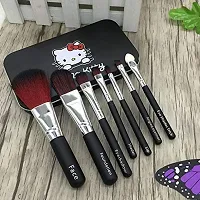 ClubComfort Makeup Brush Set of 7 with Storage Box with Sponge Puff (Colour May Vary) (Black)-thumb3