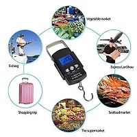 SVKCOLLECTION Electronic Balance Portable Hook Weighing Machine Digital Hanging Luggage Fishing Hook Scale Manual Weight 110 lb/50 Kg Backlite LCD Display Screen (Black)-thumb4