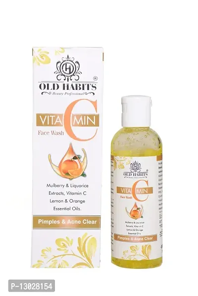 OLD HABITS Vitamin-C Facewash | All Skin Types Natural Energizing / Cleansing Face Wash for Men & Women | 100 ml