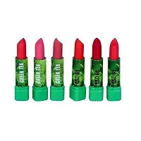 Green Tea Matte Lipstick Set of 12 Multicolored-thumb1