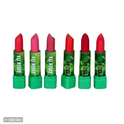 Green Tea Matte Lipstick Set of 12 Multicolored-thumb2