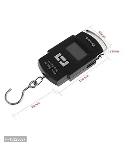 ATP Cart Electronic Portable Fishing Hook Type Digital LED Screen Luggage Weighing Scale, 50 kg/110 Lb (Black)-thumb3