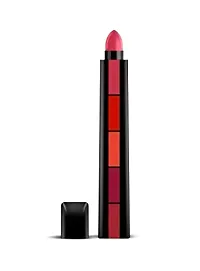 ClubComfort 5 Step Lipstick Pop-Push-Play Multicolor With Black Fit Skin Mascara Combo of 2-thumb1