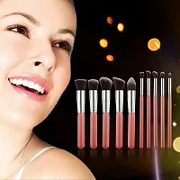 ClubComfort? 10 Pcs Makeup Brushes Set Tool Pro Foundation Eyeliner Eyeshadow Multicolor With Sponge puff (color may vary)-thumb3