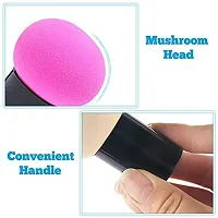 Mushroom puff with handle makeup sponge For Foundation Mushrooms head seal puffs beauty make up with Reusable Multi-functional Makeup Removal Facial Cleansing Pad(pack of 2 items)-thumb4