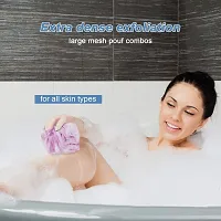 ClubComfort Bath Shower Loofah Sponge Pouf Body Scrubber Exfoliator| Bathing Round Loofah for Men and Women| Ultra Soft Round Bath Sponge Loofah/Scrub (3)-thumb3