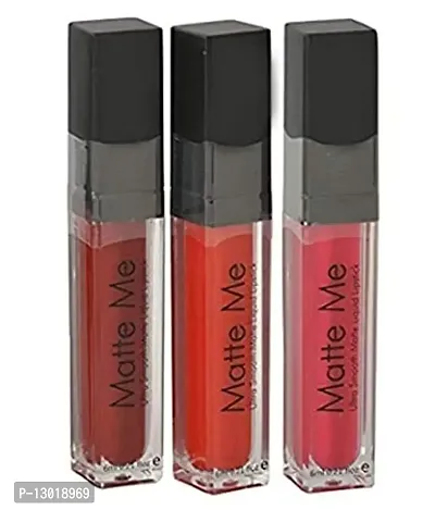 ClubComfort Matte Me Ultra Smooth Liquid Lipstick (Red+Pink+Maroon) 6 ML Each