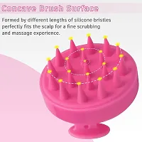 Manual Hair Shampoo Scrubber Brush, Silicone Scalp Massager, Waterproof Shower Scalp Scrubber Tool for Hair Growth, Gentle Exfoliating and Massage for Men and Women, Multicolour-thumb3