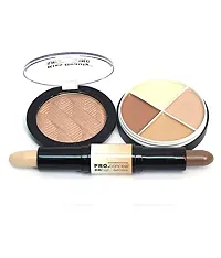 ClubComfort� Beauty Face Contour+Concealer+Bronzer Kit 23001 3 in 1 Set Multicolor-thumb3