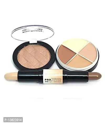 ClubComfort� Beauty Face Contour+Concealer+Bronzer Kit 23001 3 in 1 Set Multicolor-thumb4