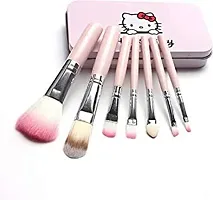 Lenon Beauty 6155 Makeup Kits, 7 Pcs Makeup Brush, 2 Pink Blender, 1 Black Eyeliner-thumb1