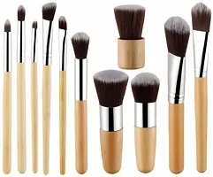 ClubComfort Beauty Professional Makeup Brushes Set ? 11 Pc Wooden Handle Cosmetic Foundation Make up kit Beauty Blending for Powder and Cream ? Bronzer Concealer Contour Brush Travel Case (Pack of 11)-thumb1