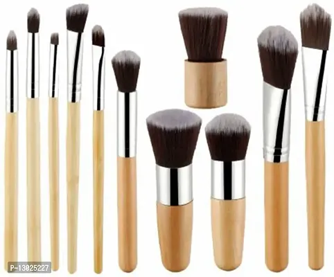 ClubComfort Beauty Professional Makeup Brushes Set ? 11 Pc Wooden Handle Cosmetic Foundation Make up kit Beauty Blending for Powder and Cream ? Bronzer Concealer Contour Brush Travel Case (Pack of 11)-thumb2