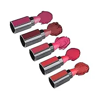 Petal Pink 5 in 1 Waterproof Matte Lipstick Set Makeup Cosmetic Moisturize Long Lasting Colorful Lipstick, 7.5 g-thumb1