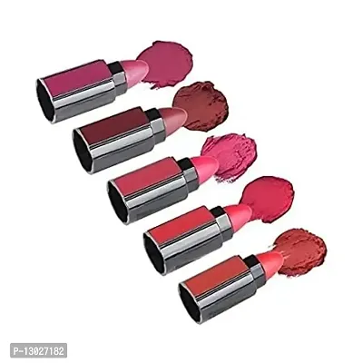 Petal Pink 5 in 1 Waterproof Matte Lipstick Set Makeup Cosmetic Moisturize Long Lasting Colorful Lipstick, 7.5 g-thumb2