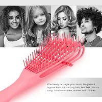 Detangling Brush Multifunctional Octopus Hair Comb Scalp Massager for Natural Hair for Women Afro Textured America 3a to 4c Kinky Wavy Curly Coily Thick Long Hair (Multicolored)-thumb4