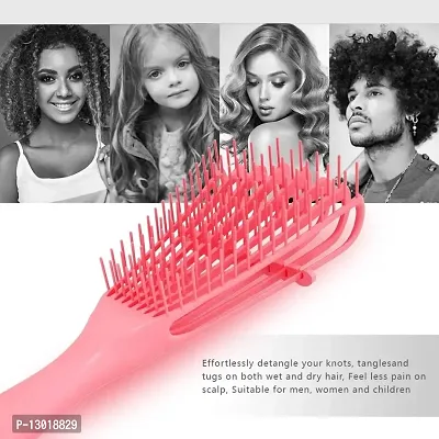 Detangling Brush Multifunctional Octopus Hair Comb Scalp Massager for Natural Hair for Women Afro Textured America 3a to 4c Kinky Wavy Curly Coily Thick Long Hair (Multicolored)-thumb5