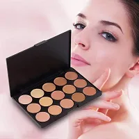 ClubComfort� 15 Colors Contour Face Cream Makeup Concealer Palette 15 Gm + Make up Brush-thumb4